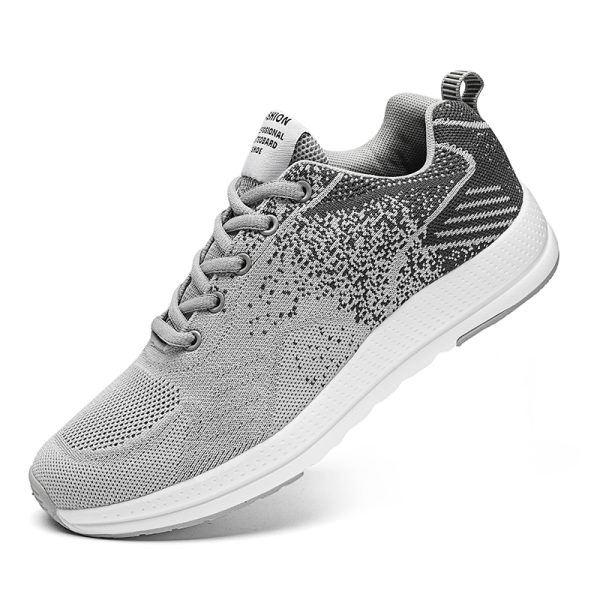 New ultra-light fly-woven mesh breathable soft sole casual sports men's shoes - Image 3