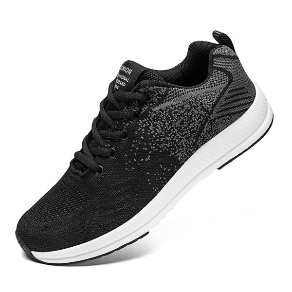 New ultra-light fly-woven mesh breathable soft sole casual sports men's shoes