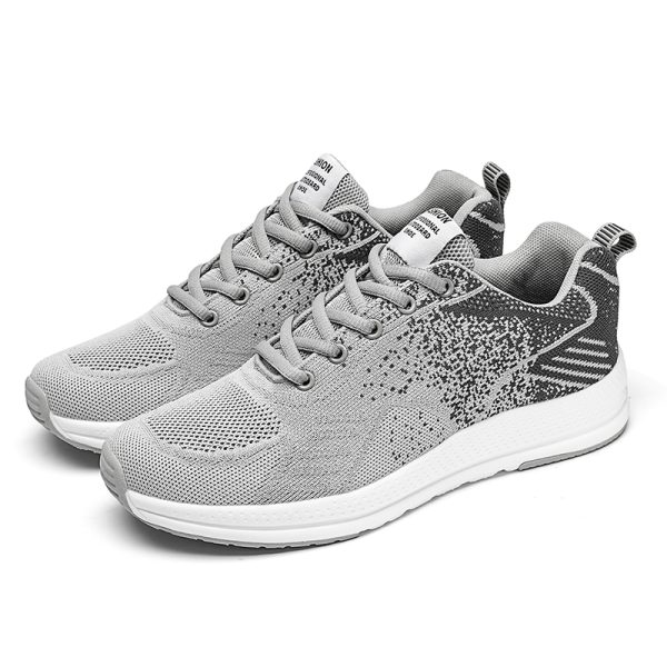 New ultra-light fly-woven mesh breathable soft sole casual sports men's shoes - Image 6
