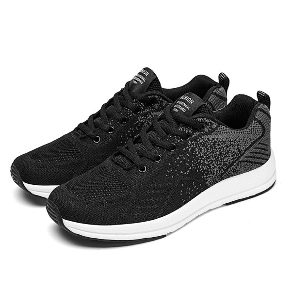 New ultra-light fly-woven mesh breathable soft sole casual sports men's shoes - Image 4