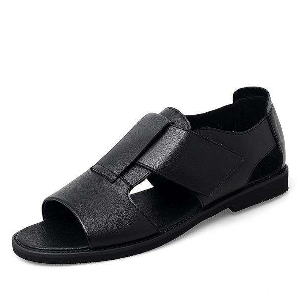 Genuine leather roman sandals korean style british leather sandals