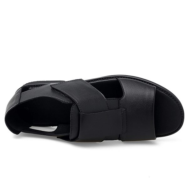 Genuine leather roman sandals korean style british leather sandals - Image 6