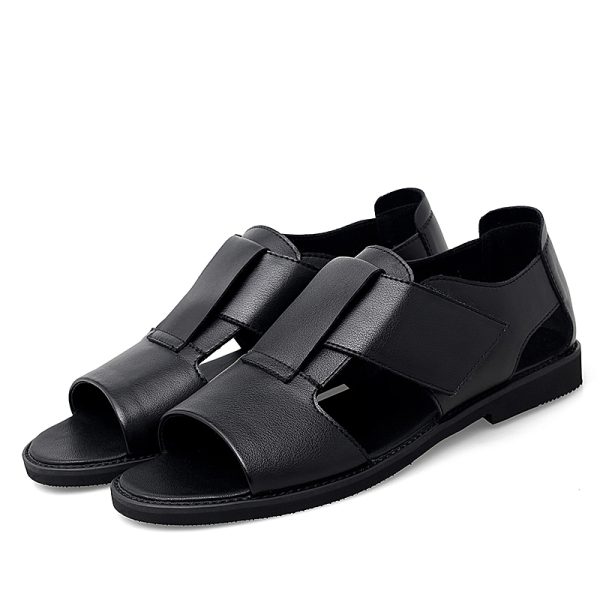 Genuine leather roman sandals korean style british leather sandals - Image 5
