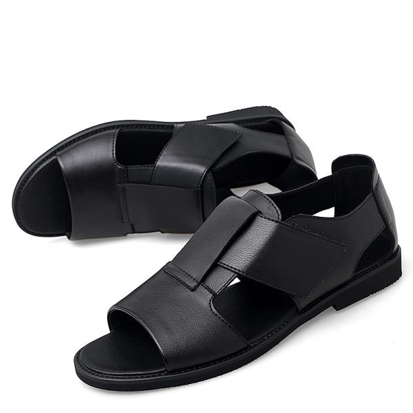 Genuine leather roman sandals korean style british leather sandals - Image 4