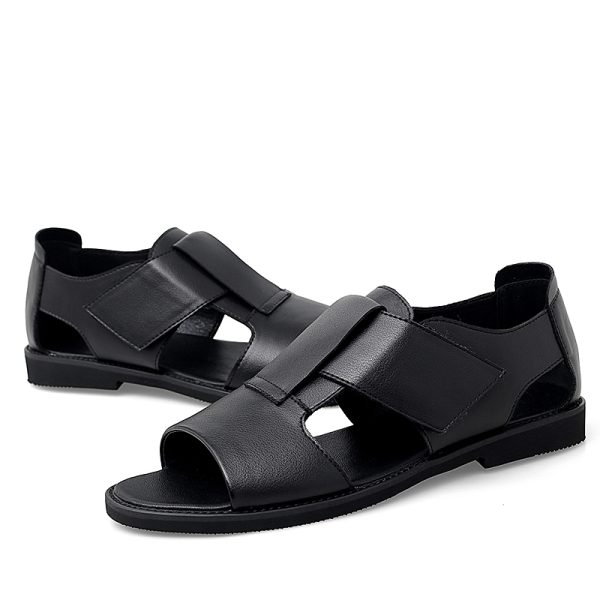 Genuine leather roman sandals korean style british leather sandals - Image 2